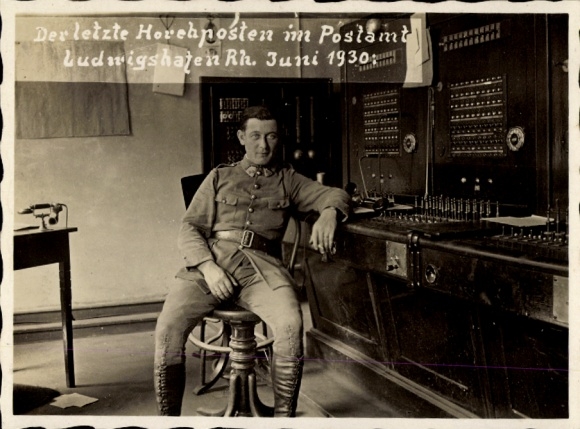 Zdjęcie KP Ludwigshafen am Rhein, Ostatni posterunek nasłuchowy na poczcie, czerwiec 1930 r.