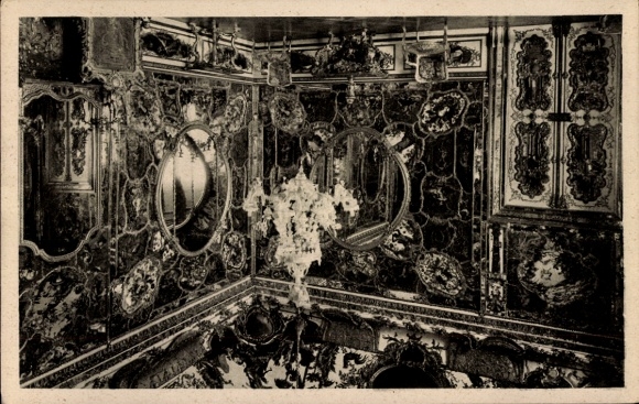 Postcard Würzburg am Main Lower Franconia, Hall of Mirrors, mirrors, chandelier, wall decorations, Würzburg