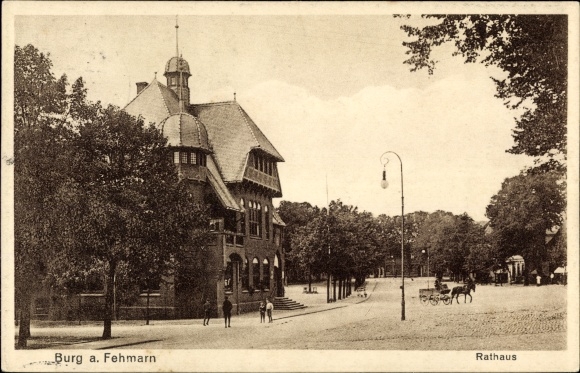Postcard Burg on the island of Fehmarn, town hall