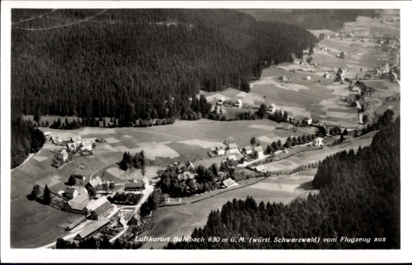 Ak Buhlbach Baiersbronn in het Zwarte Woud, luchtfoto