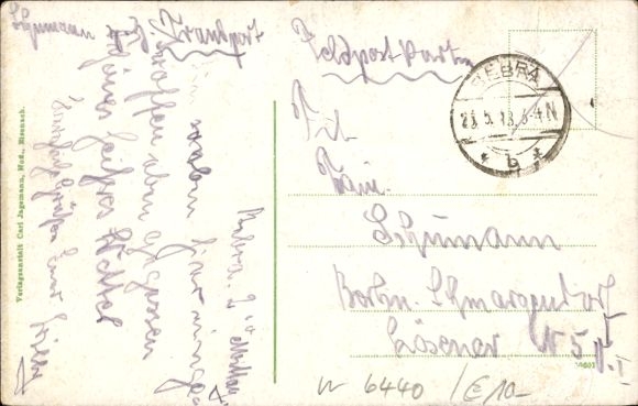 Postcard Bebra an der Fulda Hessen, train station, Bahnhofstraße, general view