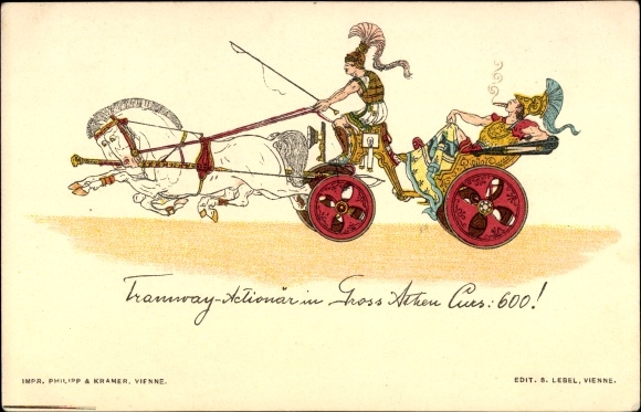 Artist Chromo-Litho Tramway Shareholder in Greater Athens, Carriage, Philipp and Kramer
