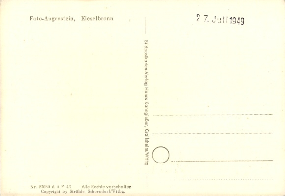 Postcard Kieselbronn in Baden, aerial photograph
