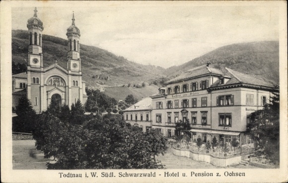 Postcard Todtnau in the Black Forest, Hotel and Pension z. Ochsen