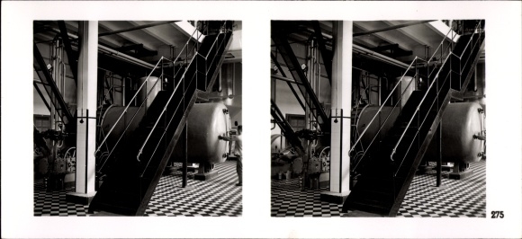 Stereo Raumbild Foto "Die NS-Musterbetriebe 1937-38" Nr. 275, Westfäl. Margarinewerk Doberg Bünde