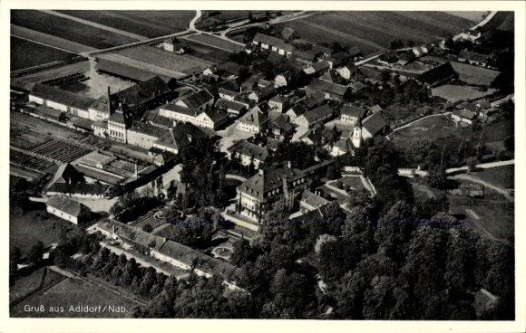 Postcard Adldorf Eichendorf in Lower Bavaria, aerial photograph
