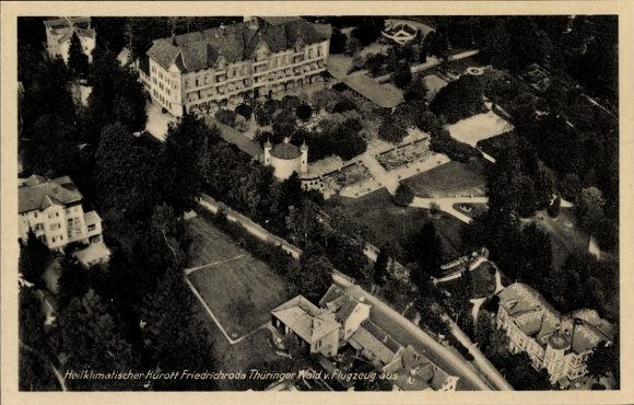 Postcard Friedrichroda in the Thuringian Forest, aerial photograph