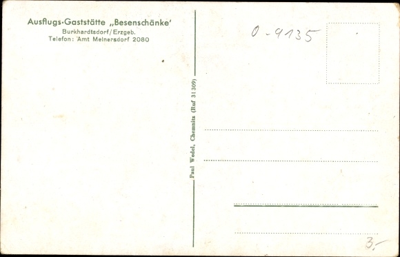 PC Burkhardtsdorf in the Ore Mountains, broom tavern, poem