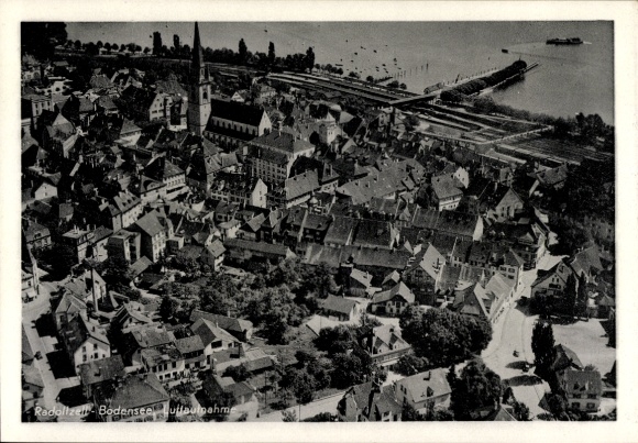 Ak Radolfzell am Bodensee, Fliegeraufnahme