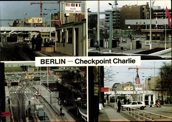 Ak Berlin Mitte, Checkpoint Charlie, Berliner Mauer, innerdeutsche Grenze