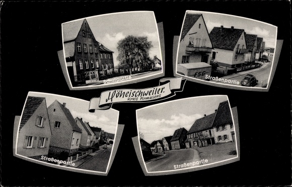 Ak Höheischweiler in der Pfalz, Schule, Straßenpartien, Häuser