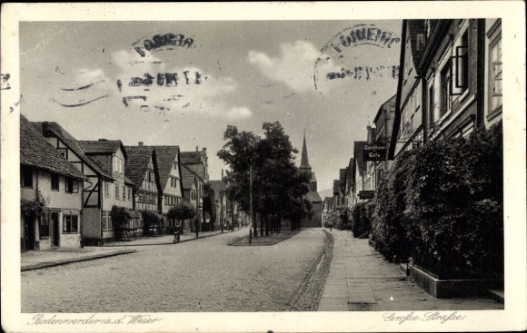 Ansichtkaart Bodenwerder in Nedersaksen, Große Straße