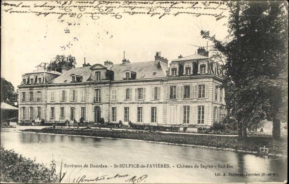 Ak Saint Sulpice de Favières Essonne, Chateau de Segrez, Sud-Est