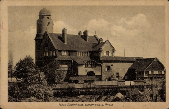 KP Uerdingen Krefeld am Niederrhein, Haus Rheinhorst, Uerdingen am Rhein, tekst na odwrocie