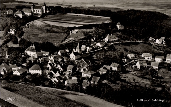 Postcard Sulzbürg Mühlhausen in the Upper Palatinate, aerial photograph