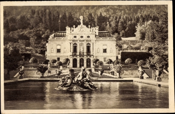 Postcard Ettal, Linderhof Palace, WHW Das Schöne Deutschland, image 28
