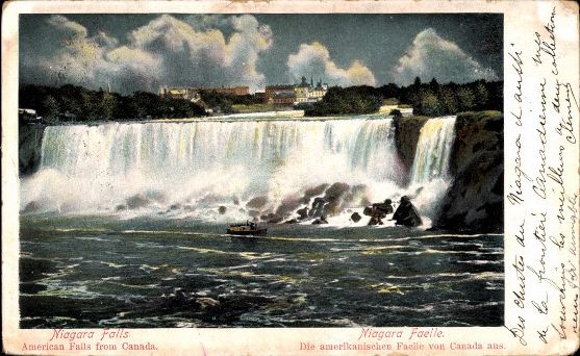 10 vintage ansichtkaarten Niagarawatervallen, verschillende uitzichten
