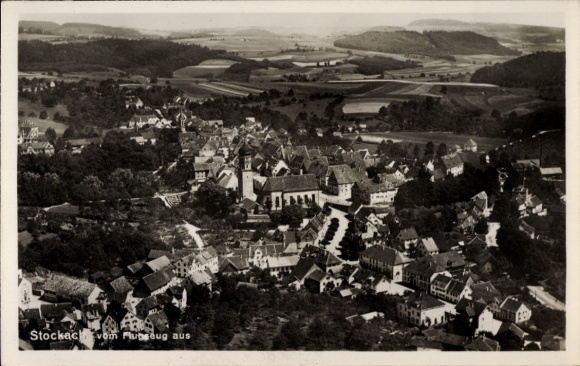 Ak Stockach in Hegau Baden, luchtfoto