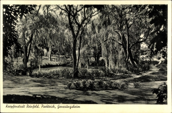 PC Reinfeld in Holstein, convalescent home, lot at the park pond