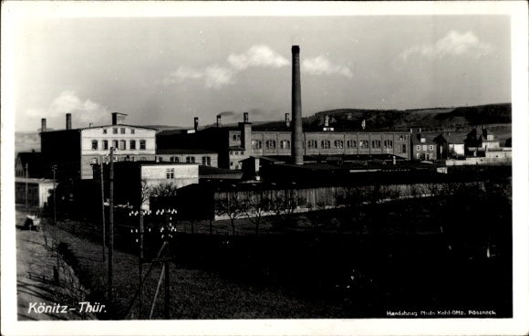Ak Könitz Unterwellenborn in Thüringen, Fabrik