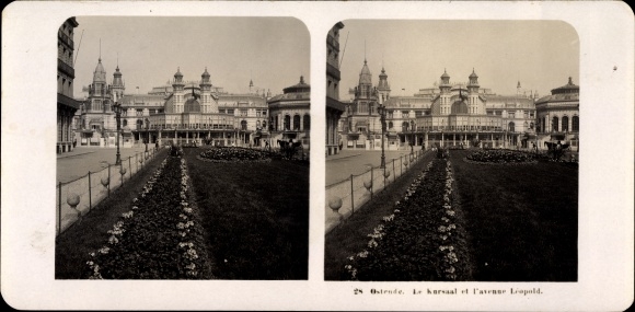 Stereo photo Ostend West Flanders, Le Kursaal, avenue Leopold