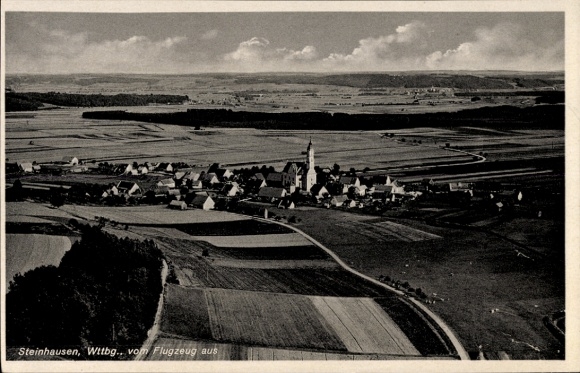 Ak Steinhausen Bad Schussenried in Oberschwaben, Fliegeraufnahme