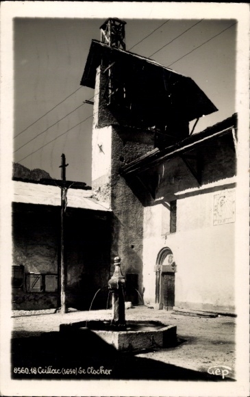 CPA Ceillac Hautes Alpes, Clocher