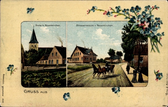 lito Neuenkirchen Schwanewede Dolna Saksonia, kościół, scena uliczna
