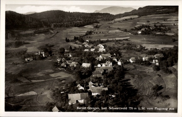 Postcard Gresgen Zell im Wiesental district Lörrach Baden Württemberg, aerial photograph