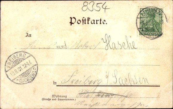 Chromo-Litho Lohmen in the Elbe Sandstone Mountains, Lochmühle, Liebethaler Grund, Copitz power station