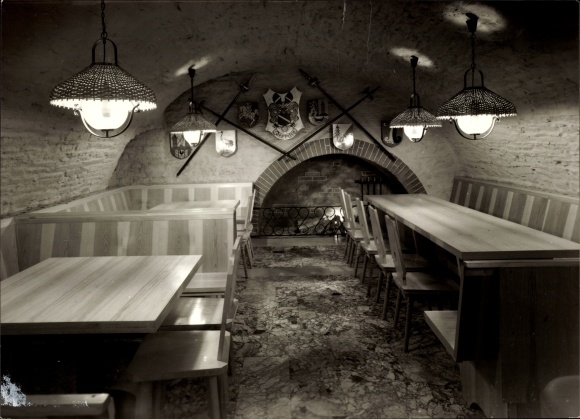 Postcard Zoppoten Ebersdorf in Thuringia, consumer restaurant Zoppotatal, cellar bar