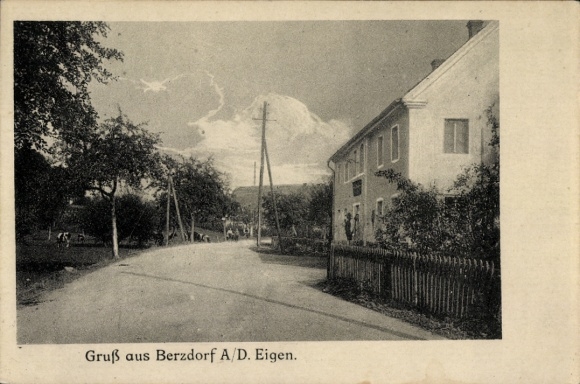 Ak Berzdorf auf dem Eigen, straatbeeld, verwoeste plek