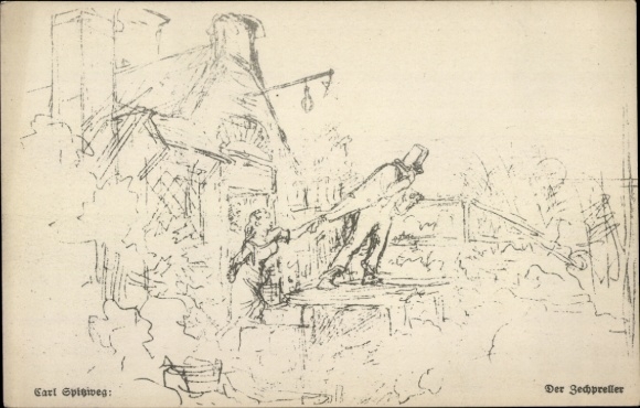 Artist PC Spitzweg, Carl, The Zechpreller