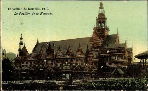 Set von 83 Ansichtskarten, Brüssel Weltausstellung 1910