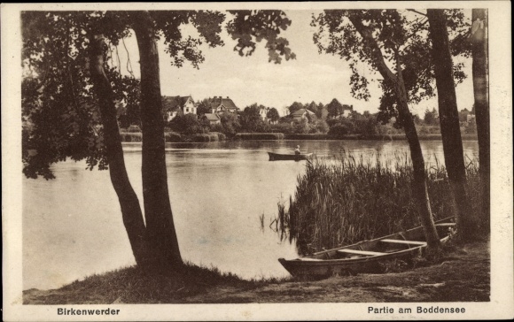 Ak Birkenwerder in Brandenburg, Boddenseepartie, Boot