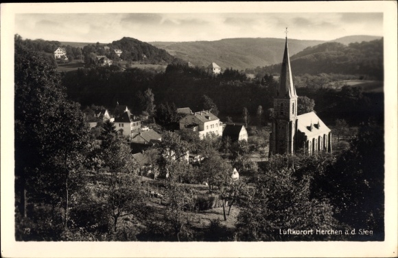 PC Herchen Windeck in the Rhein Sieg district, partial view of the village, church