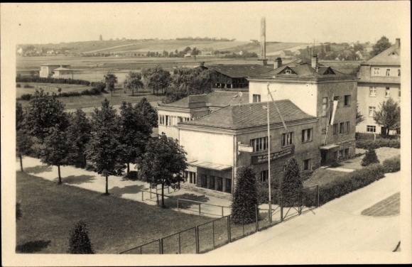 Photo Postcard Glauchau in Saxony, sports park, partial view