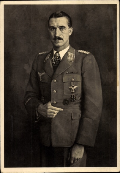 Artist PC Poeten, Leo, Major General Adolf Galland, Luftwaffe, Knight&#39;s Cross recipient, HDK 477
