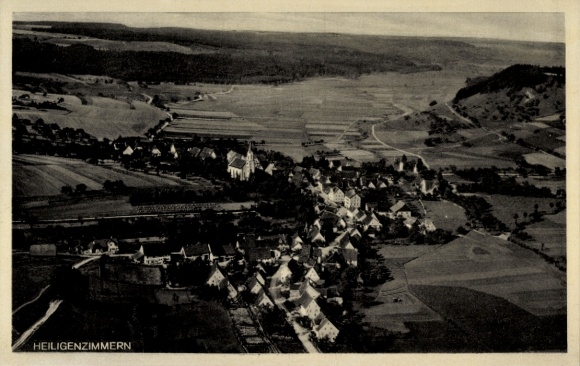 Postcard Heiligenzimmern Rosenfeld in the Zollernalbkreis Württemberg, landscape photograph, village view, Ga