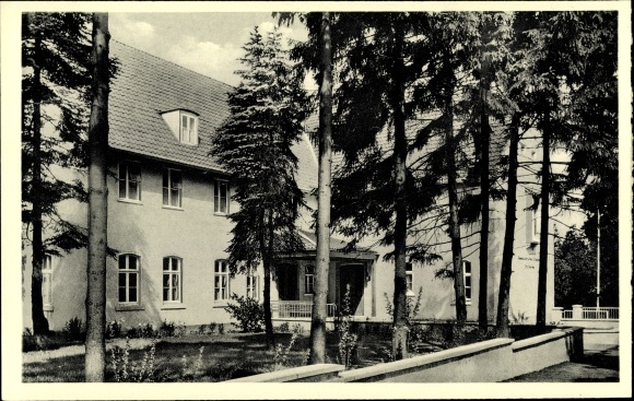 Ak Amshausen Steinhagen Westfalen, Union School, Otto Hue Heim