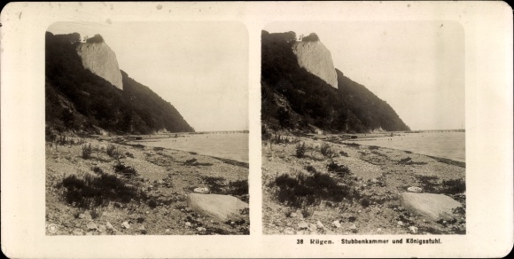 Stereo photo Stubbenkammer Sassnitz on Rügen, Königsstuhl
