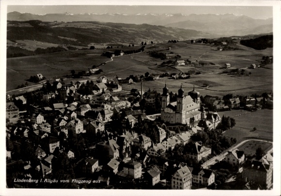 Ak Lindenberg im Allgäu Schwaben, luchtfoto