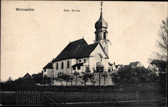 Ak Winnweiler im Donnersbergkreis, Katholische Kirche, Turm