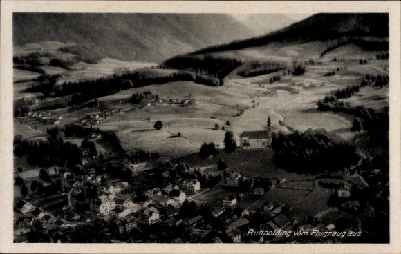 Ruhpolding in Upper Bavaria, aerial photograph