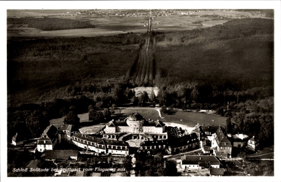 Stuttgart, Solitude Palace, aerial photograph