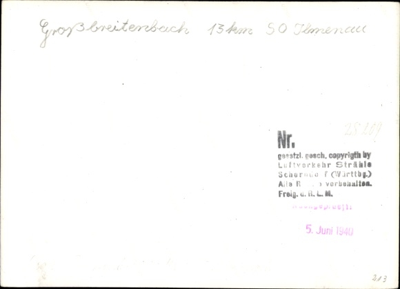 Postcard Großbreitenbach in Thuringia, view of Großbreitenbach