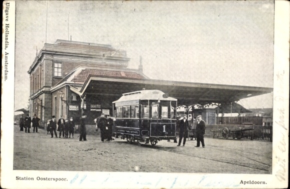Ansichtkaart Apeldoorn-Gelderland, treinstation Oosterspoor