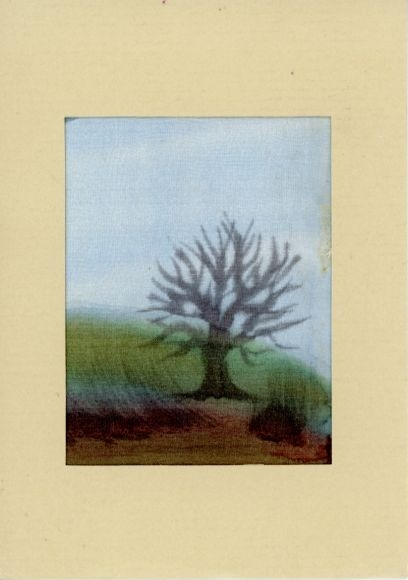 Silk Postcard Leafless Tree