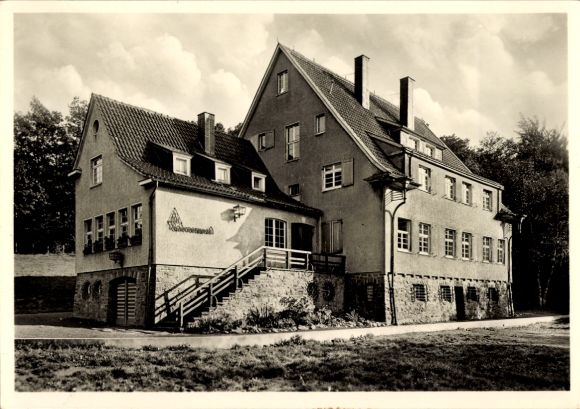Postcard Radevormwald Bergisches Land, Youth Hostel Goethe Quote, Photo