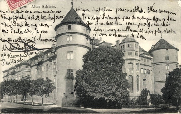 Postcard Stuttgart, Old Castle